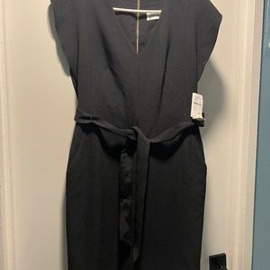 Back Dress with Belt and Gold Zipper